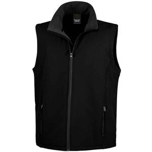 Result Mens Core Printable Soft Shell Bodywarmer / Black